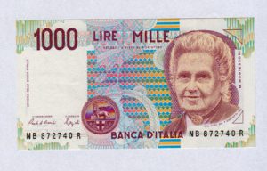 איטליה - שטר 1000 לירות 1990 Italy