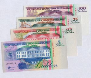 סורינאם - סט שטרות 5-100 גולדן  1991-8 Suriname